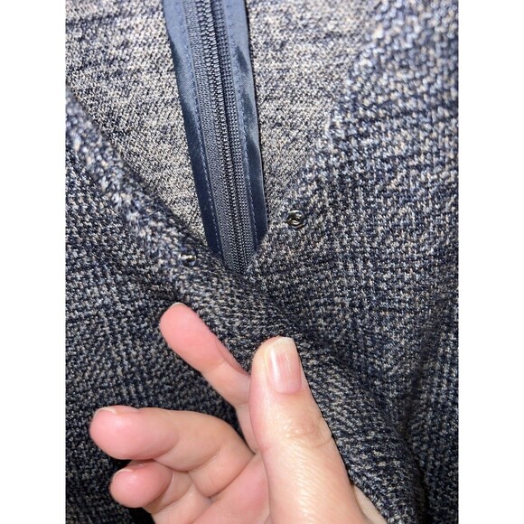 Brooks Brothers Gray Plaid Ruched Sheath Dress V-Neck Long Sleeve XS Old Money - Picture 5 of 7